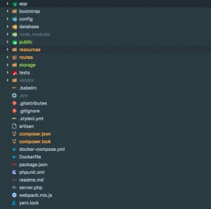 Arborescence laravel