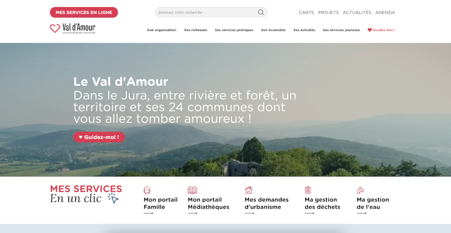 TroisPointZero - Agence digitale à Vichy - Refonte du portail numérique de la communauté de communes du Val d'Amour
